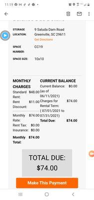 Says standard is $48 minus $11 discount, so why does it say down below monthly is $74 ???