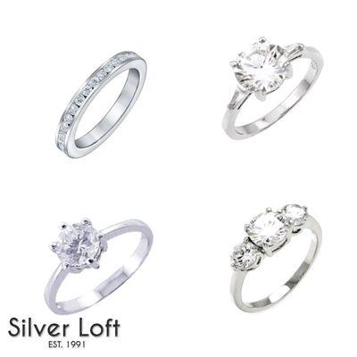 Sterling Silver CZ Rings