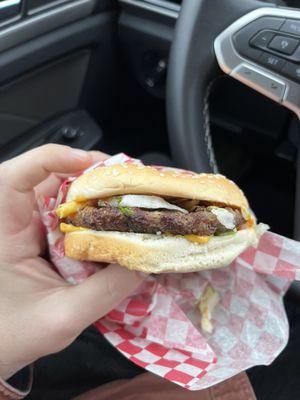 It's a burger, done correctly, delicious, vintage Americana.