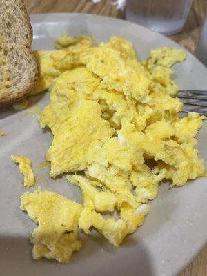 Dry crusty eggs