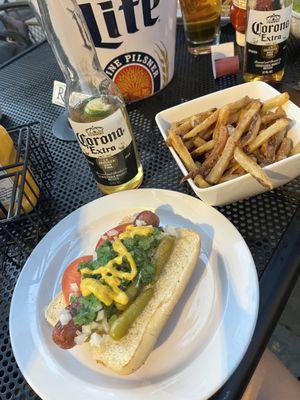 Hot dog and Pub Fries