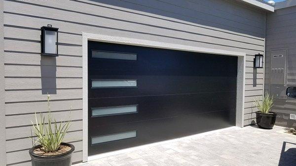 Contemporary garage door North Western Modern Tech Bronze