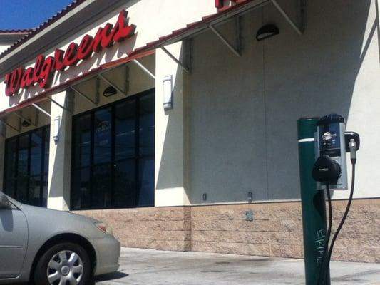 EV charging for Volt, Leaf, Prius, BMW outside Walgreens