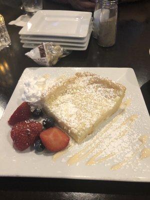 Gooey Butter Cake with berries