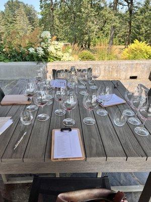 Outside tasting table