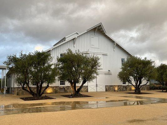 Post and beam barn.