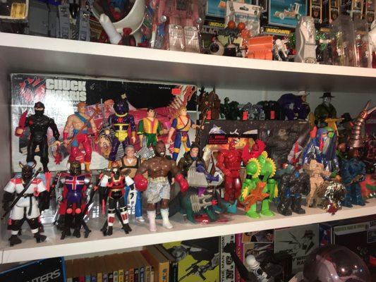 Chuck Norris, A-Team, Silverhawks, Rock Lords, Centurions, Inhumanoids and other 80's action figures.