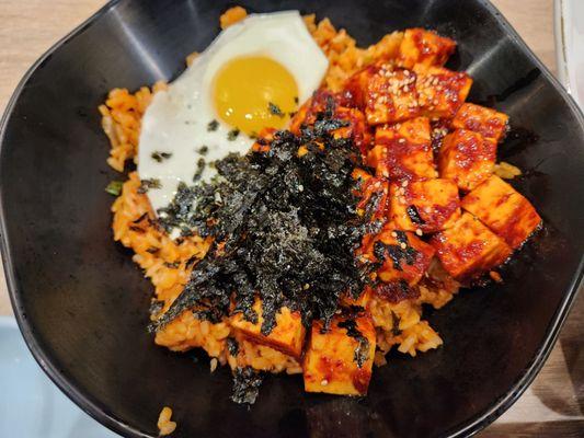 Kimchi Fried Rice with Tofu