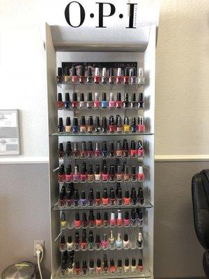 Look at all those nail polishes!