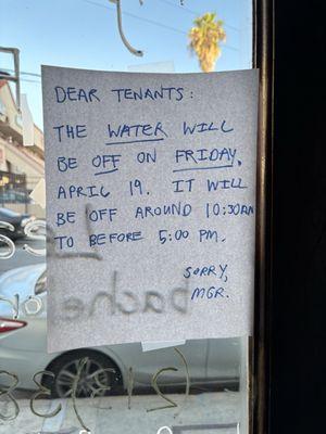 Water notice