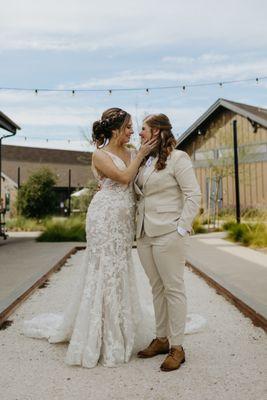 Couples photo right after our first look