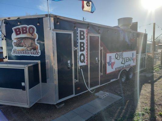 Hours are:  Thursday - Sunday 11 am- 8pm.  Que-Zeen barbecue cuisine does have a Facebook that they update regularly.