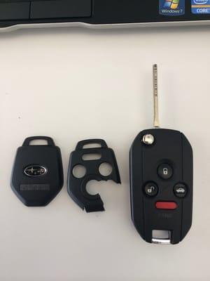 They did an awesome custom job to convert my standard remote key into a switch blade style key