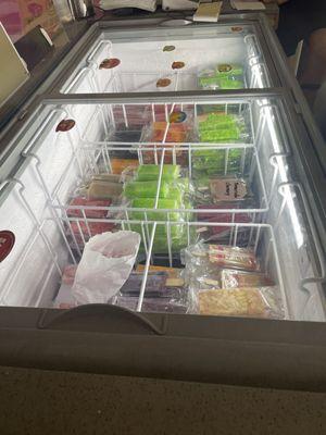 One of the two freezers filled with paleta flavors!