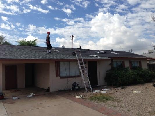 Finishing up a roof replacement