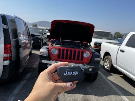 Jeep Wrangler JL. Original Jeep key made on spot