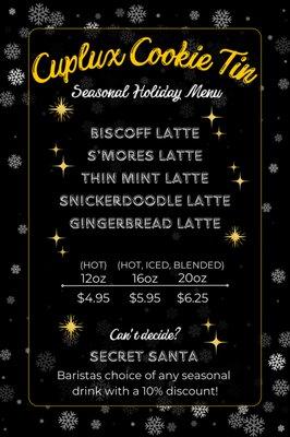 2023 Seasonal Holiday Menu, available now!