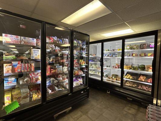 Inside- several refrigerated & freezer sections (not all pictured)