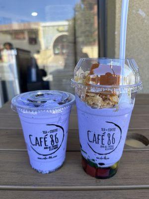 Ube monster, upside down halo halo