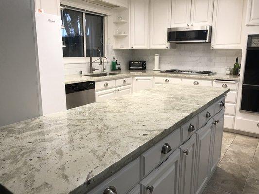 New counters and tile backsplash