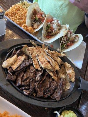 Fajitas and fish tacos