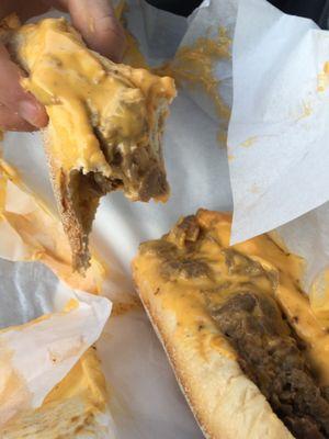 Cheesesteak , onions n whiz