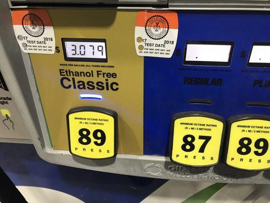 Ethanol free fuel - hard to find these days, I was pleasantly surprised!