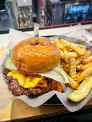 "California" burger special with fries