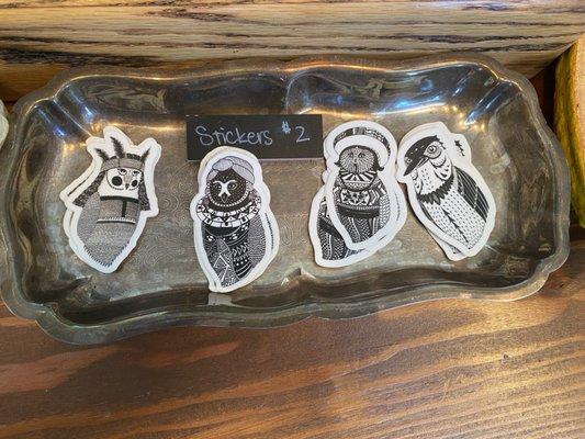 Cute owl stickers - their store mascots