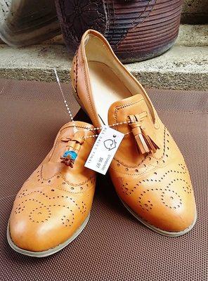 Lovely pair of leather shoes. With each sale you receive a ticket. Save them and bring with you as they are redeemable!