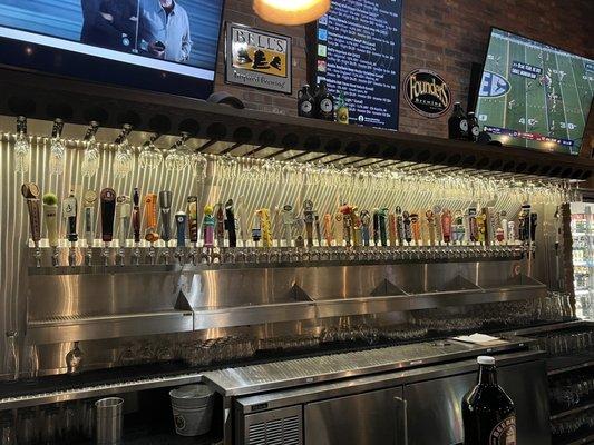 On tap beer selection