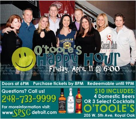 April 2014 Happy Hour at O'tTooles in Royal Oak