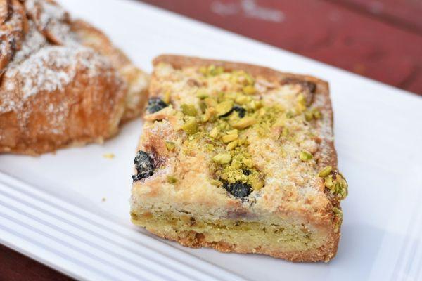 Pistachio cherry tart