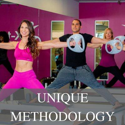 Unique Methodology. We provide a unique methodology enhancing traditional Pilates practices to challenge you in an exciting and safe way.