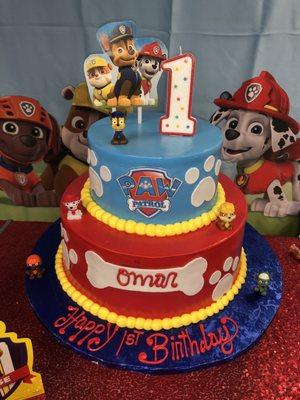 My Godson's Delicious Dominican Paw Patrol cake!