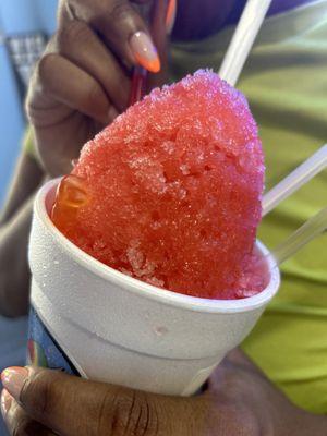 Strawberry daiquiri mix with Bahama Mama