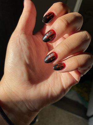 First visit, Halloween nails that I loved!