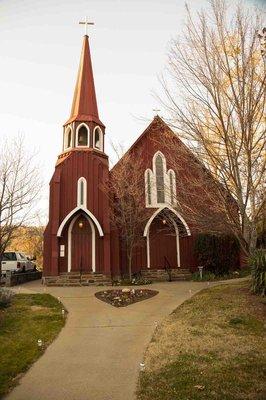 The Red Church in Sonora.  Saint James Episcopal Church.