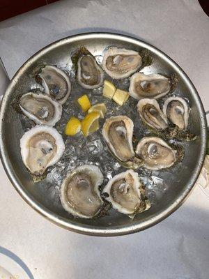 Raw oysters