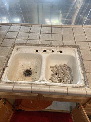 Old shallow sink left a lot to be desired