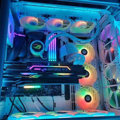 Custom gaming PC build with Intel Core i9-10900k, AIO liquid cooling and Nvidia GeForce RTX 2080 Super.  Need a new rig? We can help.