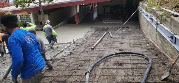 Concrete installation