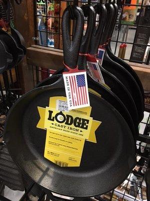 Be the master chef at your campsite with American-made Lodge cast iron cookware.