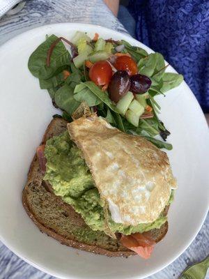 Avocado toast with smoked salmon