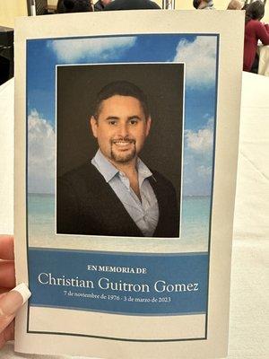 RIP Christian Guitron 12/7/1976 - 3/3/2023