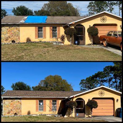 Roof (before/after)