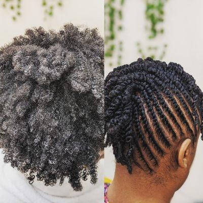 Flat twist natural hair