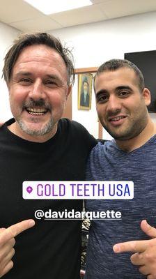 David Arquette came by to say hello and purchased these awesome bottom 8 grillz