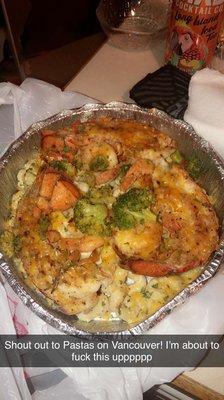 Lobster and shrimp pasta bowl combo