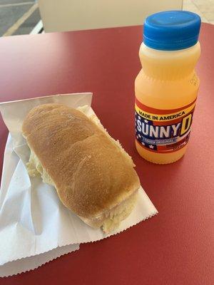 Sausage Kolache and Sunny D